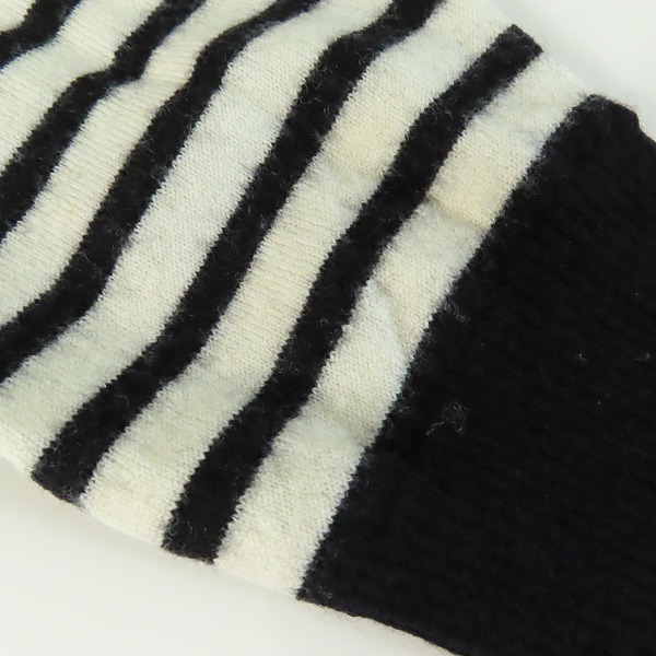実際に弊社で買取させて頂いたami alexandre mattiussi/アミ アレクサンドルマテュッシ ウール ニット ホワイト/ブラック E15K03 /Sの画像 8枚目