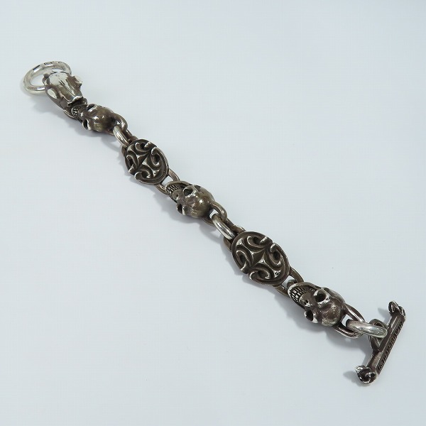 実際に弊社で買取させて頂いた【ギャラ付き】Gaboratory/ガボラトリー ガボール フィメールライオンヘッド/スカル/オーバル リンクブレスレットの画像 7枚目