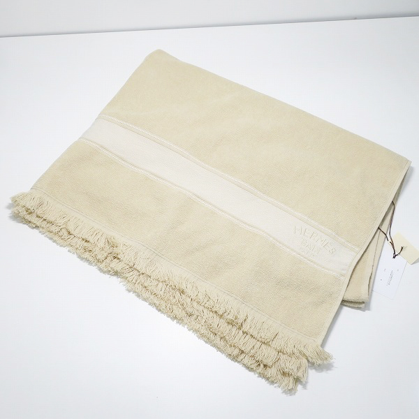 実際に弊社で買取させて頂いた【未使用】HERMES/エルメス BAIN コットン 大判タオル