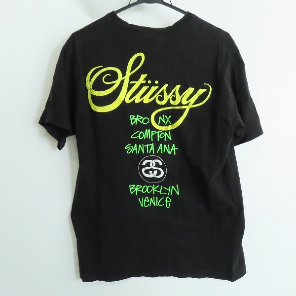 実際に弊社で買取させて頂いたSTUSSY/ステューシー ワールドツアー プリントTシャツ ブラック/Mの画像 1枚目