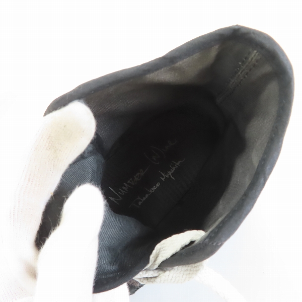 実際に弊社で買取させて頂いたNUMBER(N)INE/ナンバーナイン 2003/カート期 ハート涙パッチワークハイカットスニーカーの画像 4枚目