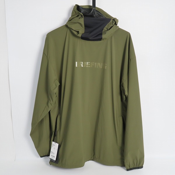 実際に弊社で買取させて頂いた(2)【未使用】BRIEFING/ブリーフィング WIND HOODIE 超撥水 ウィンドブレーカー プルオーバー オリーブ BRG223M19/L