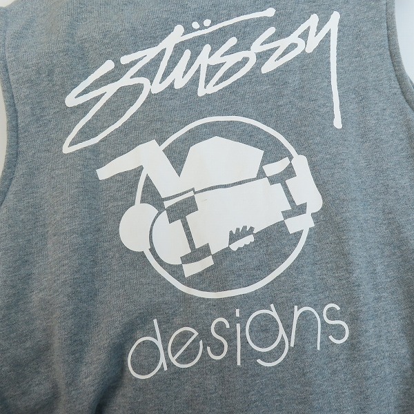 実際に弊社で買取させて頂いたSTUSSY/ステューシー ジップアップ ノースリーブ パーカー /Lの画像 7枚目