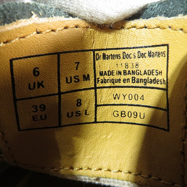 実際に弊社で買取させて頂いたDr.Martens/ドクターマーチン 3EYE BOOTS/3ホール ブーツ 11838/UK6の画像 5枚目