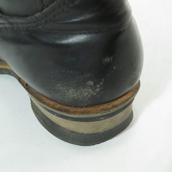 実際に弊社で買取させて頂いたRED WING/レッドウィング ショート エンジニアブーツ スチールトゥ ブラック 2976/11Dの画像 7枚目