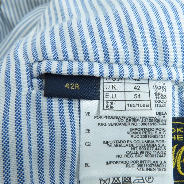 実際に弊社で買取させて頂いたBrooks Brothers/ブルックスブラザーズ own make チェック テーラードジャケット/42Rの画像 3枚目