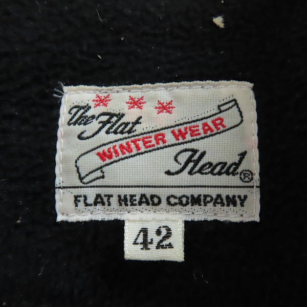 実際に弊社で買取させて頂いたTHE FLAT HEAD/フラットヘッド カウレザー ダウンジャケット/42の画像 2枚目