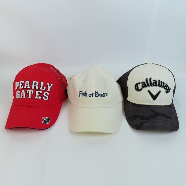 実際に弊社で買取させて頂いたPEARLY GATES/パーリーゲイツ Callaway/キャロウェイ キャップ 3点セット