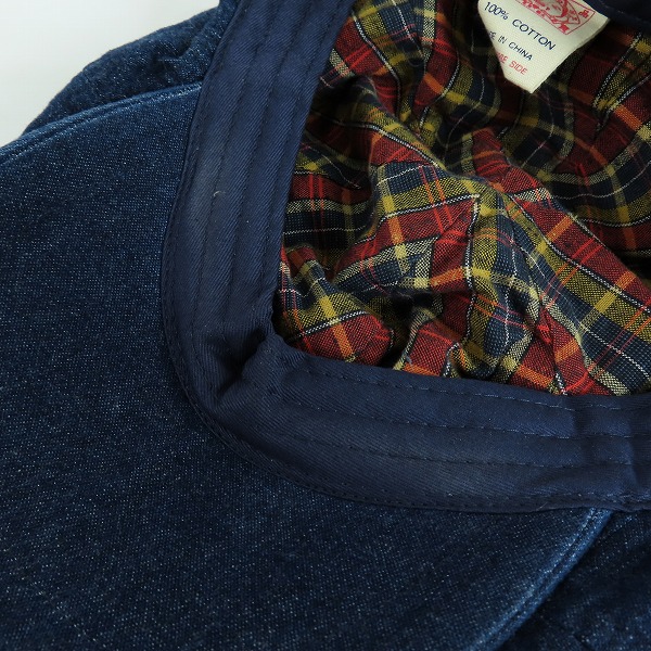 実際に弊社で買取させて頂いたEVISU/エヴィス カモメ デニム ハンチング キャップの画像 7枚目