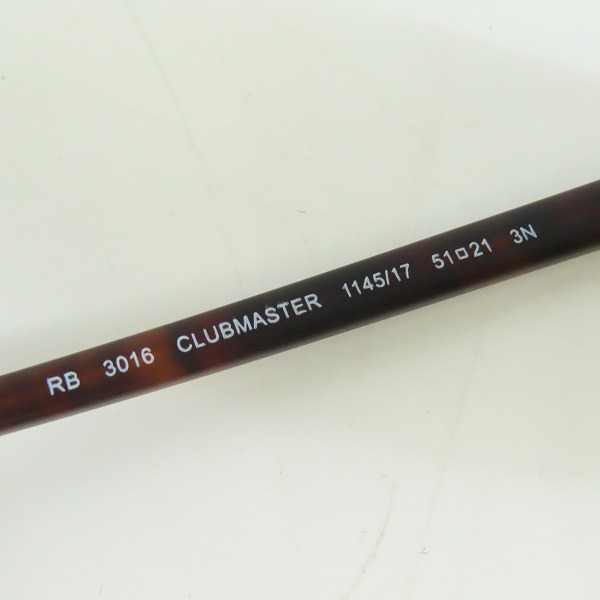 実際に弊社で買取させて頂いたRay-Ban/レイバン CLUBMASTER/クラブマスター RB3016 1145/17の画像 7枚目