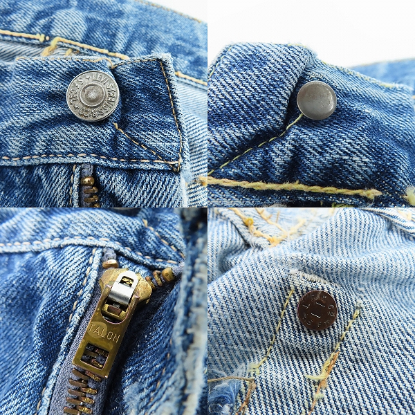 実際に弊社で買取させて頂いたLevi’s/リーバイス 刻印無/TALONジップ/赤耳/隠しリベット/Vステッチ/リペア ヴィンテージ/ビンテージ デニムパンツの画像 5枚目