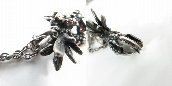 実際に弊社で買取させて頂いた【ギャラ付】Bloody Mary/ブラッディマリー 2008年限定 GROW 10th Anniversary/グロウ ペンダント w/オニキス×ガーネットの画像 4枚目