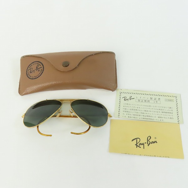 実際に弊社で買取させて頂いたRay-Ban/レイバン B&L/ボシュロム社製 ティアドロップ型 アイウェア/サングラス ゴールドの画像 9枚目
