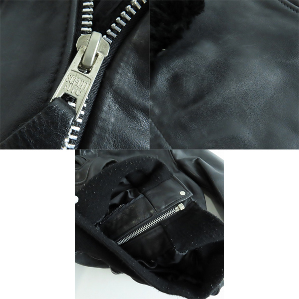 実際に弊社で買取させて頂いたSchott/ショット A-2 レザーボアライナー付きフライトジャケット/184SM/38の画像 8枚目
