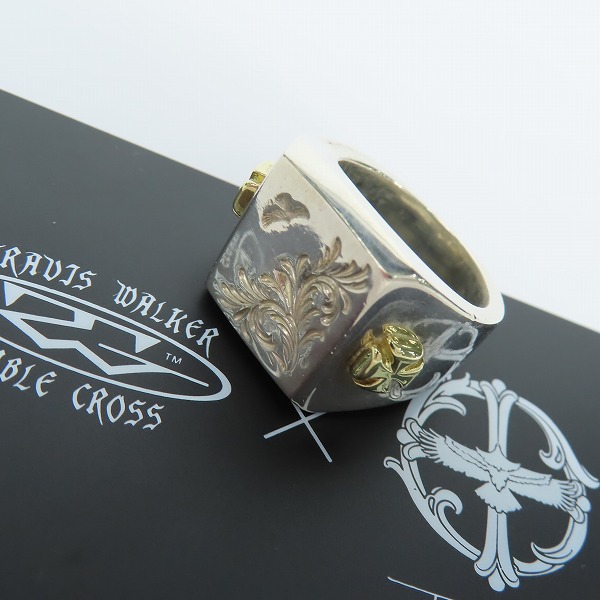 実際に弊社で買取させて頂いた【ギャラ付き】TARO WASHIMI×TRAVIS WALKER/鷲見太郎×トラヴィスワーカー キャンバスリング 18K w/アラベスク 17.5-19号