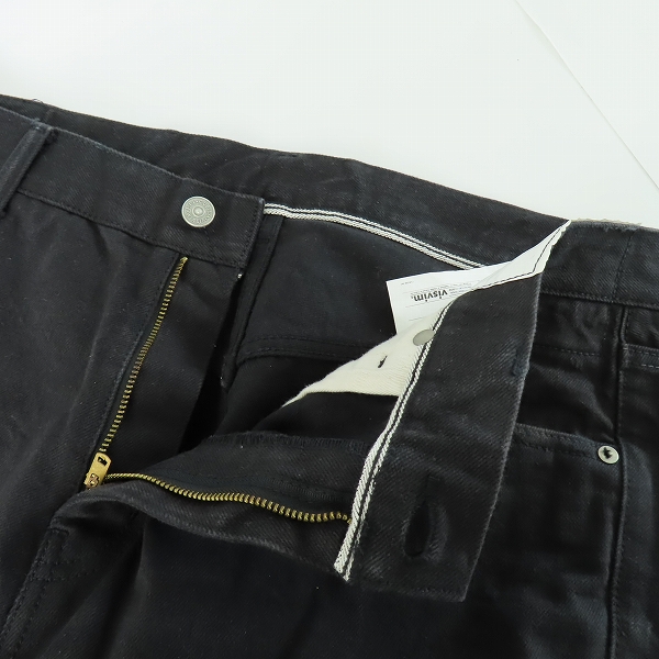 実際に弊社で買取させて頂いたvisvim/ビズビム SOCIAL SCULPTURE 03 CMYK BLK/ソーシャルスカルプチャー ブラック デニムパンツ 0122205005007/W38L30の画像 5枚目