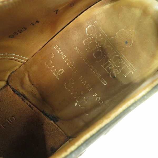実際に弊社で買取させて頂いたCROCKETT&JONES/クロケット＆ジョーンズ Paul Smith/別注 ウイングチップシューズ 9893/7の画像 6枚目