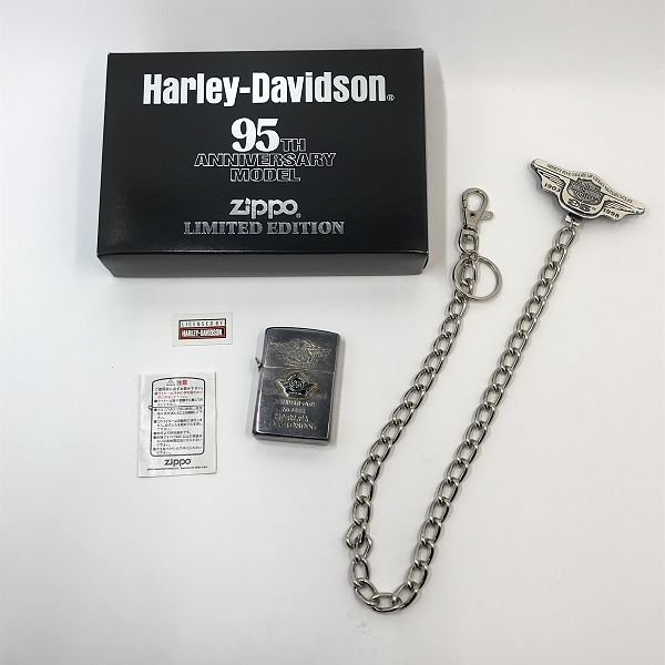 実際に弊社で買取させて頂いたZIPPO/ジッポー HARLEY DAVIDSON/ハーレーダビッドソン 95TH ANNIVERSARY MODEL メタル貼り 1997年製の画像 6枚目