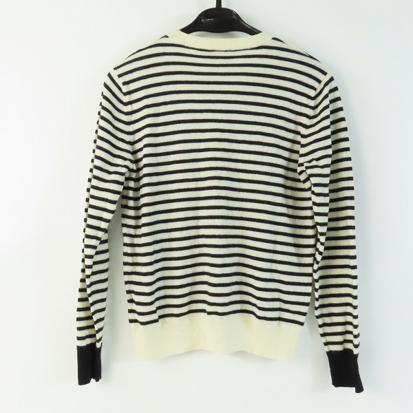 実際に弊社で買取させて頂いたami alexandre mattiussi/アミ アレクサンドルマテュッシ ウール ニット ホワイト/ブラック E15K03 /Sの画像 1枚目