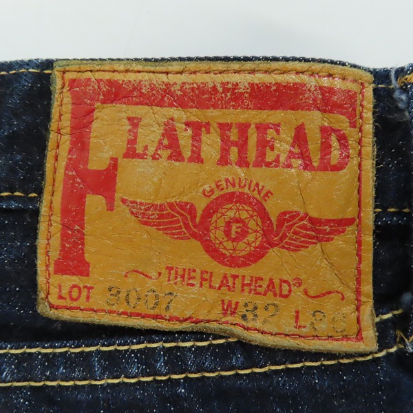 実際に弊社で買取させて頂いたTHE FLAT HEAD/フラットヘッド ブーツカット デニムパンツ LOT.3007/W32L36の画像 2枚目