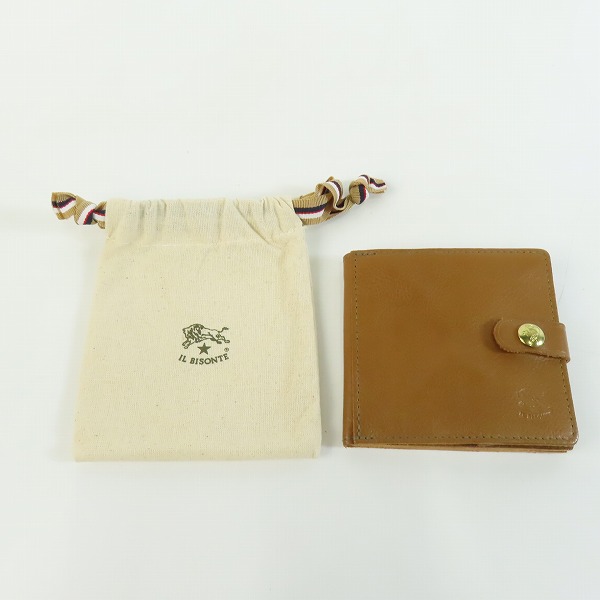 実際に弊社で買取させて頂いたIL BISONTE/イルビゾンテ ベージュ 二つ折り財布/ウォレットの画像 8枚目