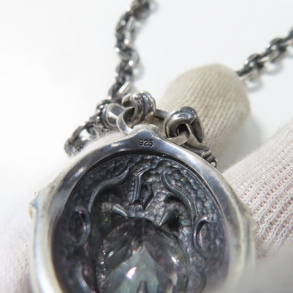 実際に弊社で買取させて頂いた【難有り】Bizarre/ビザール マリス ペンダントネックレス ライオン/ストーンの画像 7枚目