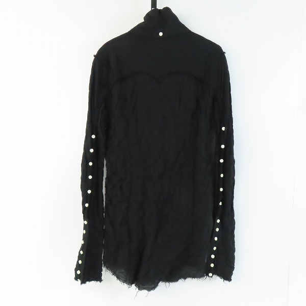 実際に弊社で買取させて頂いたL.G.B./ルグランブルー シワ加工 ボタンダウン スリムシャツ ブラック/1の画像 1枚目