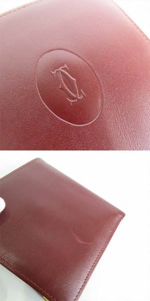 実際に弊社で買取させて頂いたCartier/カルティエ マストライン レザー 二つ折り 財布/ウォレットの画像 7枚目