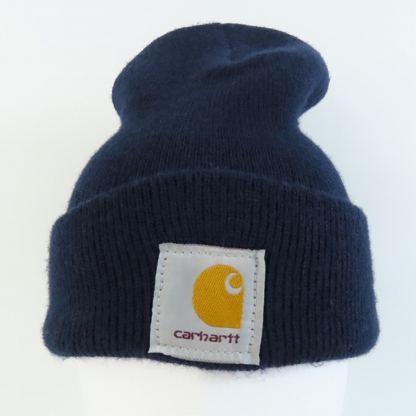 実際に弊社で買取させて頂いたCarhartt/カーハート A18 NAVY ビーニー/ニット帽 ネイビーの画像 1枚目