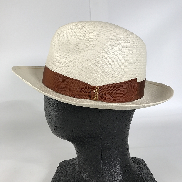 実際に弊社で買取させて頂いたBorsalino/ボルサリーノ 中折れ パナマハット ストローハット/57の画像 2枚目