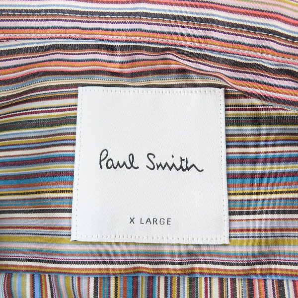 実際に弊社で買取させて頂いたPaul Smith /ポールスミス シグネチャー ストライプ 長袖シャツ PF-WR-45086/XLの画像 2枚目