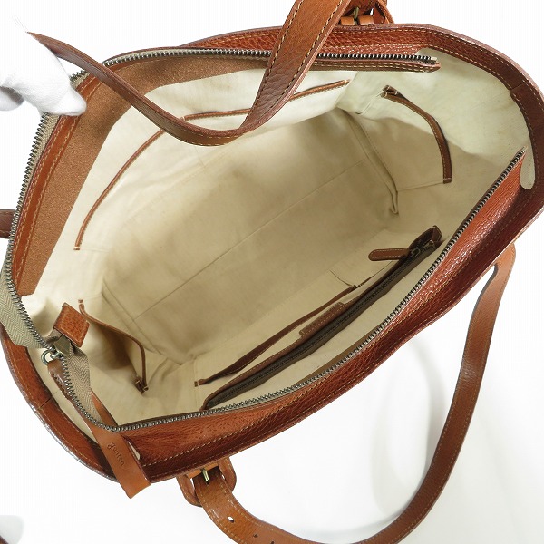 実際に弊社で買取させて頂いたgenten/ゲンテン 2way レザー トートバッグの画像 4枚目