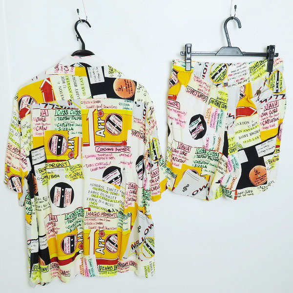 実際に弊社で買取させて頂いたWACKO MARIA/ワコマリア GUILTY PARTIES/ギルティパーティズ 総柄 アロハシャツ/ハーフパンツ/セットアップ/L/Mの画像 1枚目