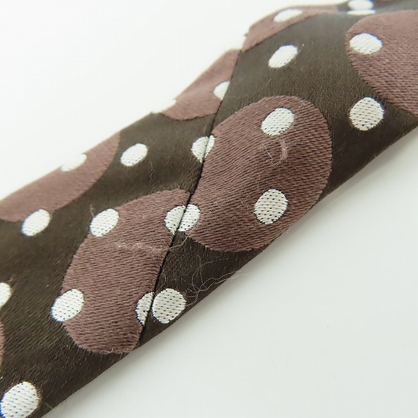 実際に弊社で買取させて頂いたPaul Smith/ポールスミス シルク100% ドット柄 ブラウン ネクタイの画像 7枚目