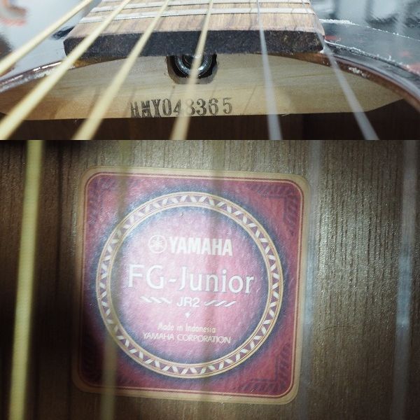 実際に弊社で買取させて頂いた★YAMAHA/ヤマハ FG-Junior JR2 アコースティックギター/ミニギター/ギタレレ ギグケース付の画像 4枚目