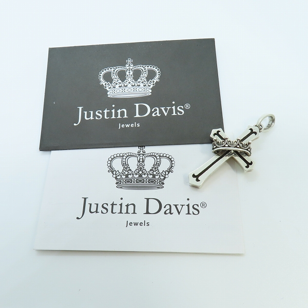 実際に弊社で買取させて頂いた【ギャラ付き】Justin Davis/ジャスティンデイビス Cross With Crown/クロスウィズクラウン ペンダント SPJ122の画像 8枚目