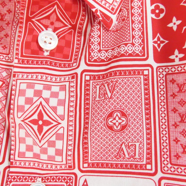 実際に弊社で買取させて頂いた【JPタグ】LOUIS VUITTON/ルイヴィトン 18AW トランプ柄 半袖シャツ RM182M HKU HFS14W/Sの画像 7枚目