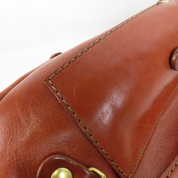 実際に弊社で買取させて頂いたHERZ/ヘルツ 半かぶせの二本ベルト リュック/レザー バックパック R-152の画像 6枚目