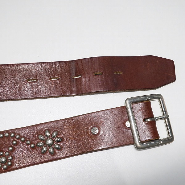 実際に弊社で買取させて頂いたHollywood Trading Company /HTC/エイチティーシー スタッズ スティングレイ レザー ベルト/34 の画像 1枚目