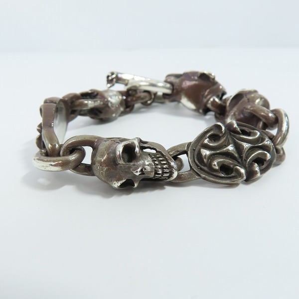 実際に弊社で買取させて頂いた【ギャラ付き】Gaboratory/ガボラトリー ガボール フィメールライオンヘッド/スカル/オーバル リンクブレスレットの画像 3枚目