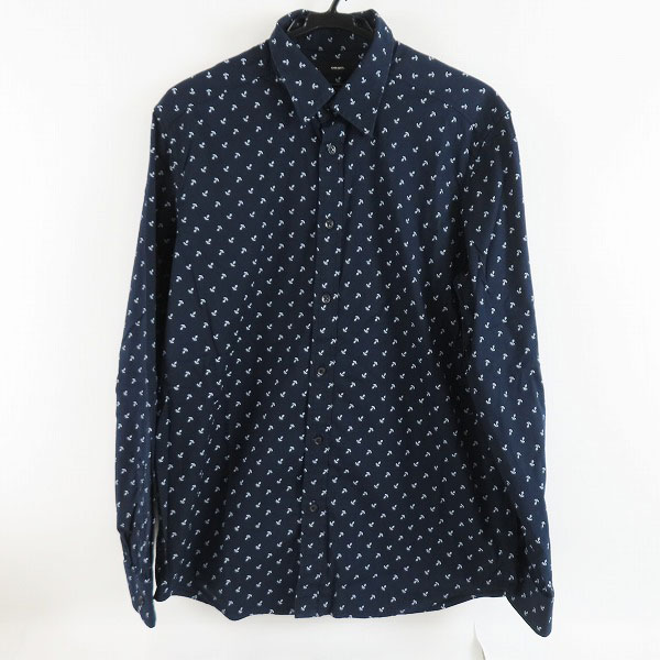 実際に弊社で買取させて頂いたDIESEL/ディーゼル 錨総柄 長袖ボタンシャツ/L