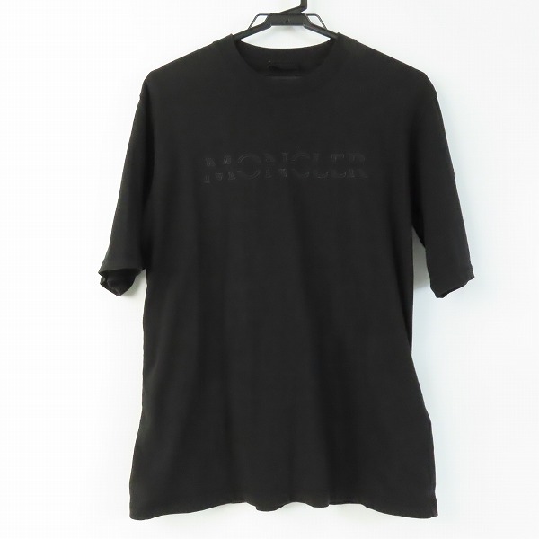 JPタグ】MONCLER/モンクレール 刺繍 半袖 Tシャツ ブラック Sの