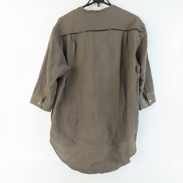 実際に弊社で買取させて頂いたISAMU KATAYAMA BACKLASH/イサムカタヤマ バックラッシュ Linen Sipper Shirt/リネン 七分丈 シャツ 1825-02/Mの画像 1枚目