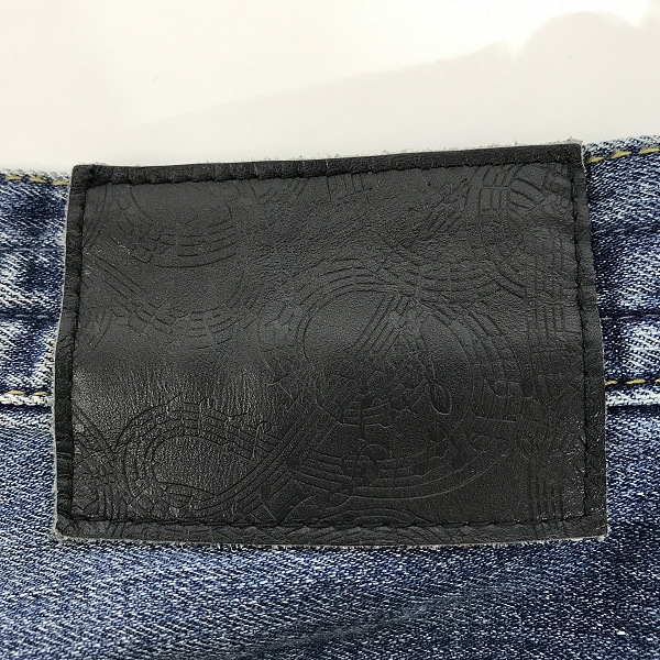 実際に弊社で買取させて頂いたNUMBER(N)INE/ナンバーナイン ギルドプライム×ラブレス 別注 ダメージ/ペイント加工 デニムパンツ/M の画像 2枚目