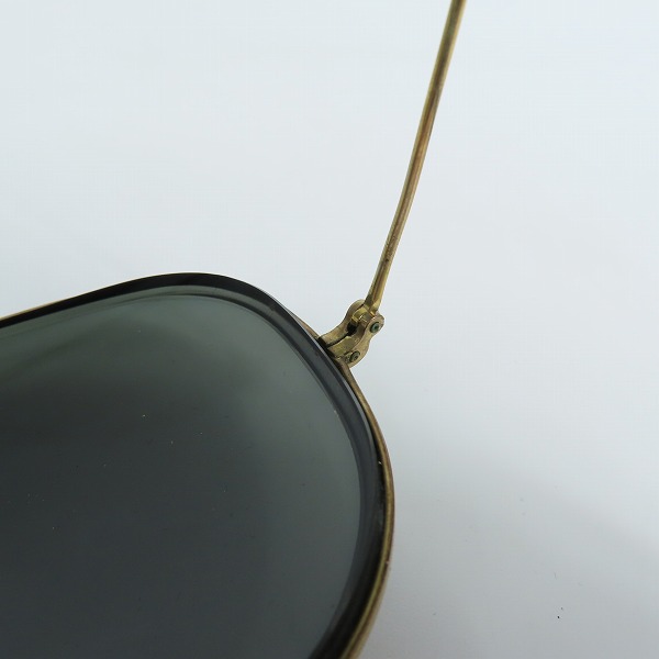 実際に弊社で買取させて頂いたRay-Ban/レイバン B&L/ボシュロム社製 ティアドロップ型 アイウェア/サングラス 度入り ゴールドの画像 6枚目