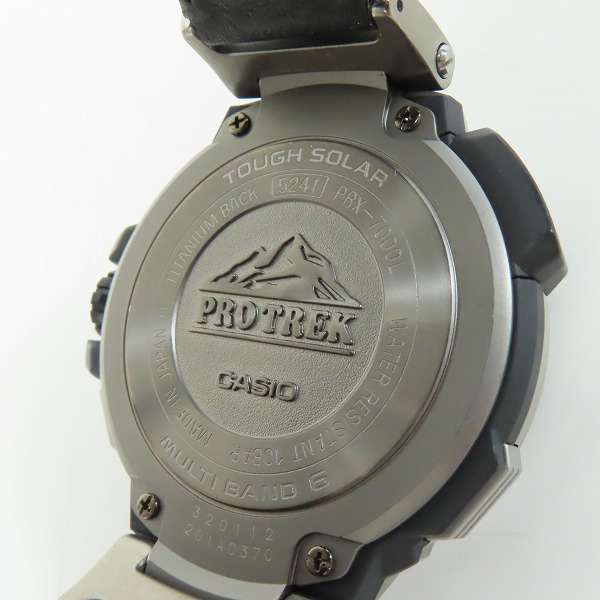 実際に弊社で買取させて頂いた(2)CASIO/カシオ PROTREK/プロトレック マナスル ソーラー レザー PRX-7000L-7JFの画像 3枚目