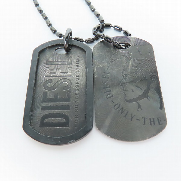 実際に弊社で買取させて頂いたDIESEL/ディーゼル ロゴプレートペンダント/ネックレスの画像 2枚目