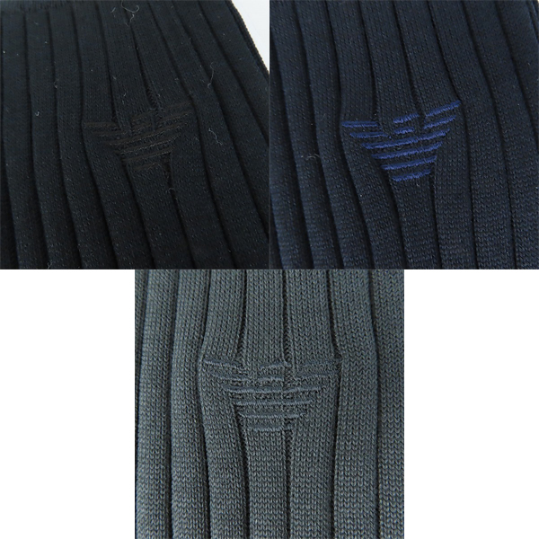 実際に弊社で買取させて頂いた【未使用】EMPORIO ARMANI/エンポリオ アルマーニ 靴下/ソックス 3点セットの画像 3枚目