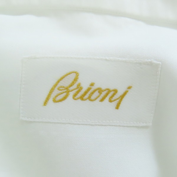 実際に弊社で買取させて頂いたBrioni/ブリオーニ 長袖ボタンシャツ ホワイト/42の画像 2枚目