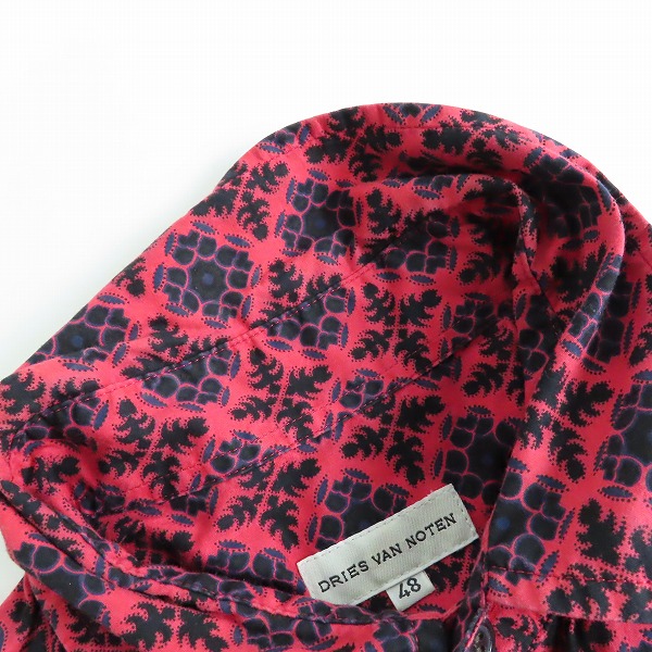 実際に弊社で買取させて頂いたDries Van Noten/ドリスヴァンノッテン 総柄 半袖シャツ/48の画像 6枚目